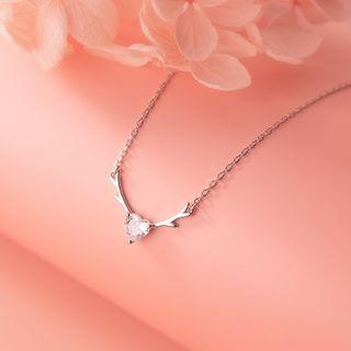 Deer Necklace Silver - One Size