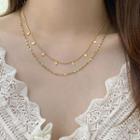 Layered Stainless Steel Choker Gold - One Size