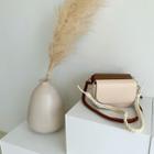 Braided-strap Flap Shoulder Bag