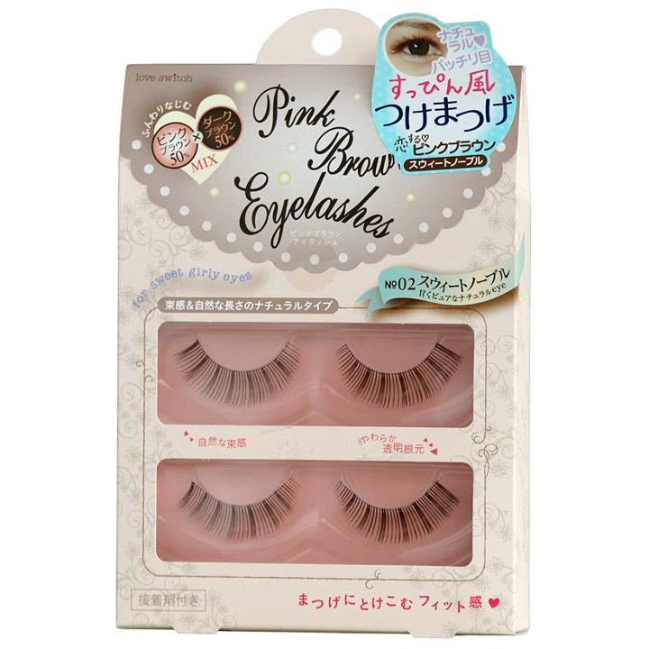 Love Switch Pink Brown Eyelash (#02 Sweet Noble) 2 Pairs