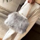 Faux-fur Kiss-lock Cross Bag