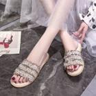 Tweed Slide Sandals