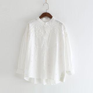 Perforated Embroidered Shirt