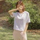 Hooded Pocket-front T-shirt
