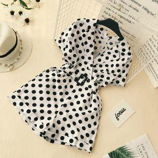 Short-sleeve Dotted Playsuit