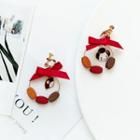 Geisha & Fan Non-matching Statement Earring