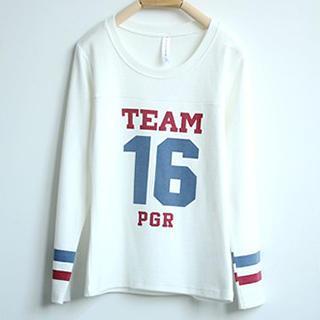 Long Sleeves Numbered T-shirt