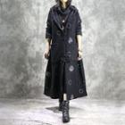 Dotted Frog Buttoned Long Coat