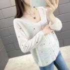 Heart Embroidered Light Jacket