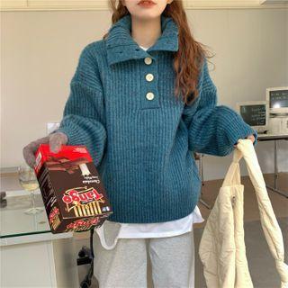 Henley Mohair Sweater
