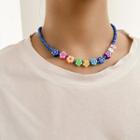 Flower Soft Clay Bead Necklace
