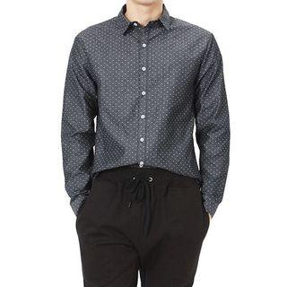 Long-sleeve Dot-pattern Shirt