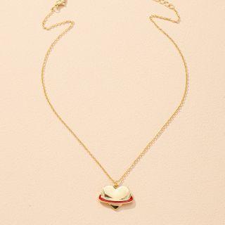 Heart Planet Pendant Alloy Necklace