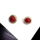 Ear Stud Wine Red - One Size