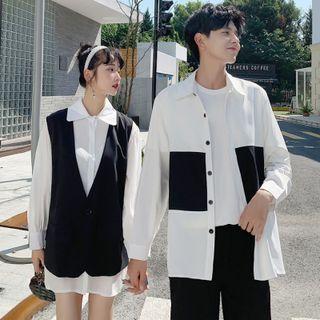 Two-tone Shirt / Cropped Pants