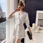 Long-sleeve Collared Romper