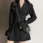 Flared-cuff A-line Shirtdress