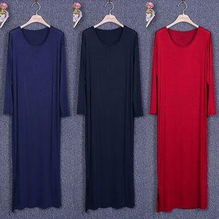 Long-sleeve/ Short-sleeve U-neck Dress