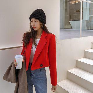 Vivid Color Cropped Blazer