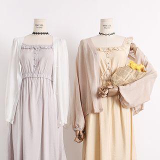 Lightweight Dolman-sleeved Knit Cardigan
