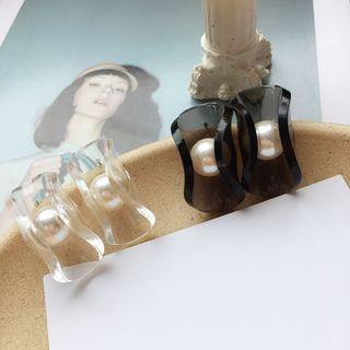 Faux Pearl Acrylic Earring