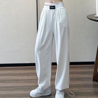 Cutout Drawstring Baggy Pants