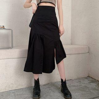 Striped Tank Top / A-line Midi Skirt
