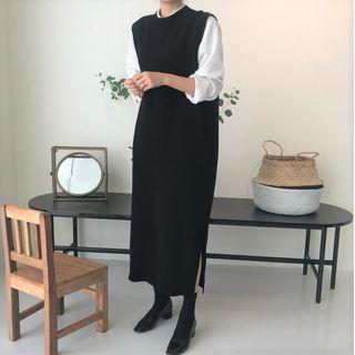 Sleeveless Knit Midi Shift Dress