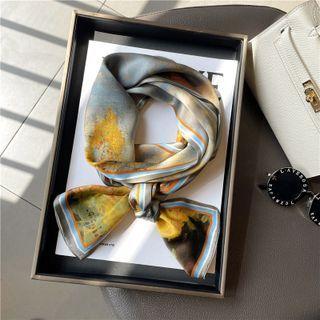 Print Silk Scarf Box Set - Yellow - One Size