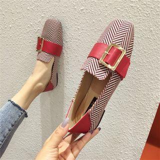 Patterned Buckled Moccasins