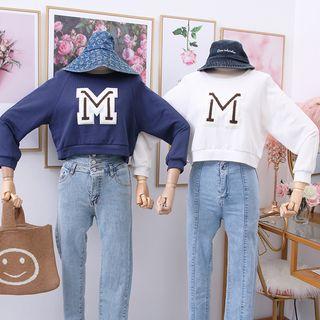 Loose-fit Printed Crop Pullover