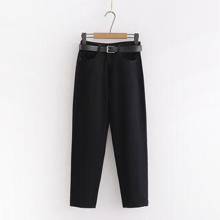 Fray Hem Distressed Slim-fit Jeans