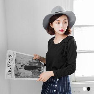 Frill-trimmed Sweatshirt