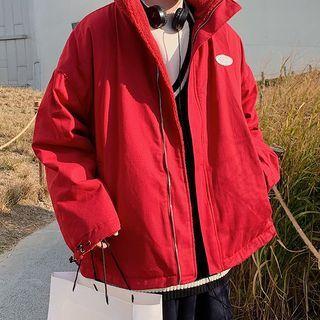 Two-way Fleece Cargo Hooded Jacket
