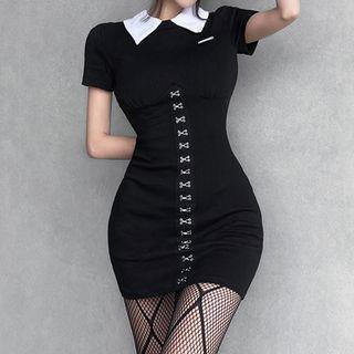 Two-tone Polo Shirtdress