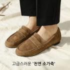 Genuine-suede Penny Loafers