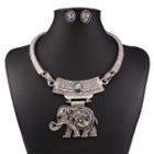 Set: Elephant Necklace + Earrings