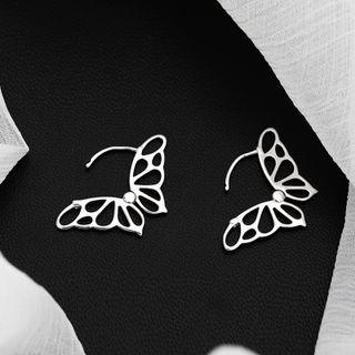 Sterling Silver Hollow Butterfly Ear Cuff