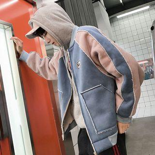 Printed Color Block Jacket