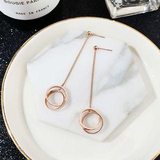 Roman Numeral Hoop Dangle Earring As Shown In Figure - One Size