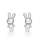 925 Silver Rabbit C Icon Earring Silver - One Size