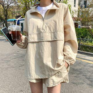 Set: Flap Windbreaker Anorak + Shorts