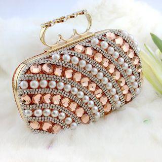 Rhinestone Beaded Clutch