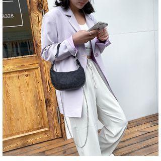 Chain Strap Rhinestone Hobo Bag