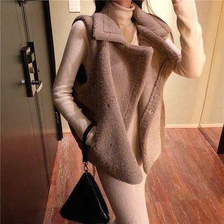 Plain Vest / Plain Turtleneck Long-sleeve Slim-fit Knit Top
