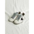 Star-appliqu  Lettering Distressed Sneakers