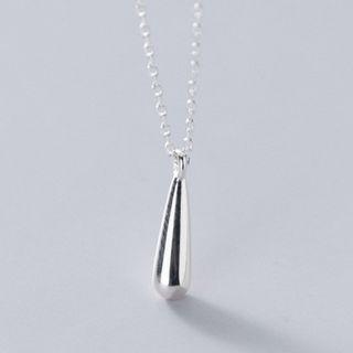925 Sterling Silver Drop Pendant Necklace Silver - One Size