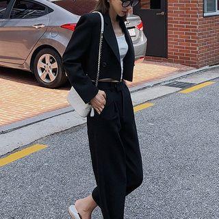 Double-breasted Blazer / Harem Dress Pants