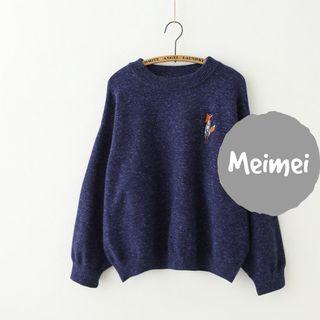 Fox Embroidered Sweater