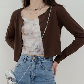 Set: Tie Dye Camisole Top + Plain Cardigan